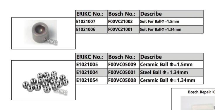 bosch diesel injector ball bearing and ball