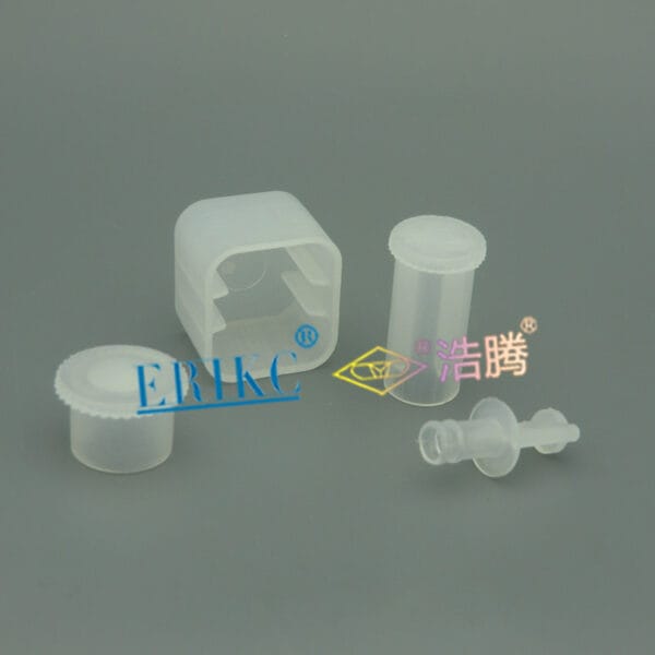 bosch diesel injector protective cap set for 0445110xxx & 0445120xxx | nozzle, solenoid, fuel inlet & return covers