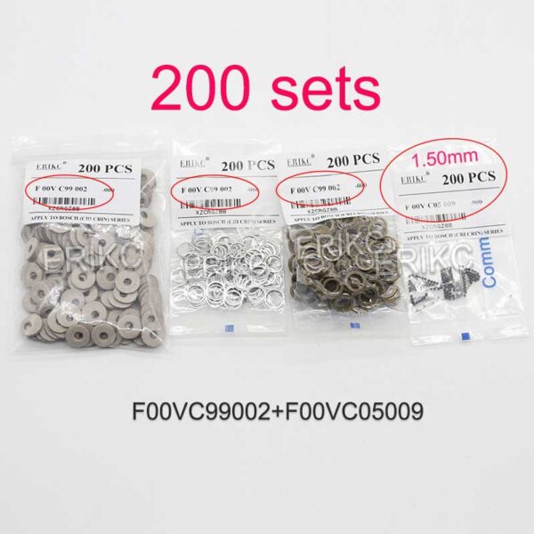 bosch injector parts set seal ring f00vc99002 & 1.50mm ceramic valve ball f00vc05009 – 200pcs bulk with free installation tool